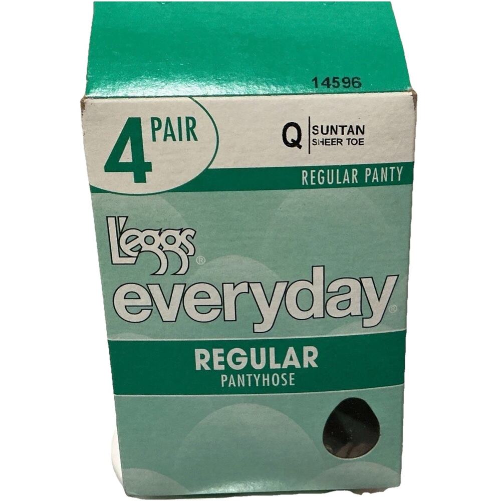 L’eggs Pantyhose Q Suntan Sheer Toe 4 Pair